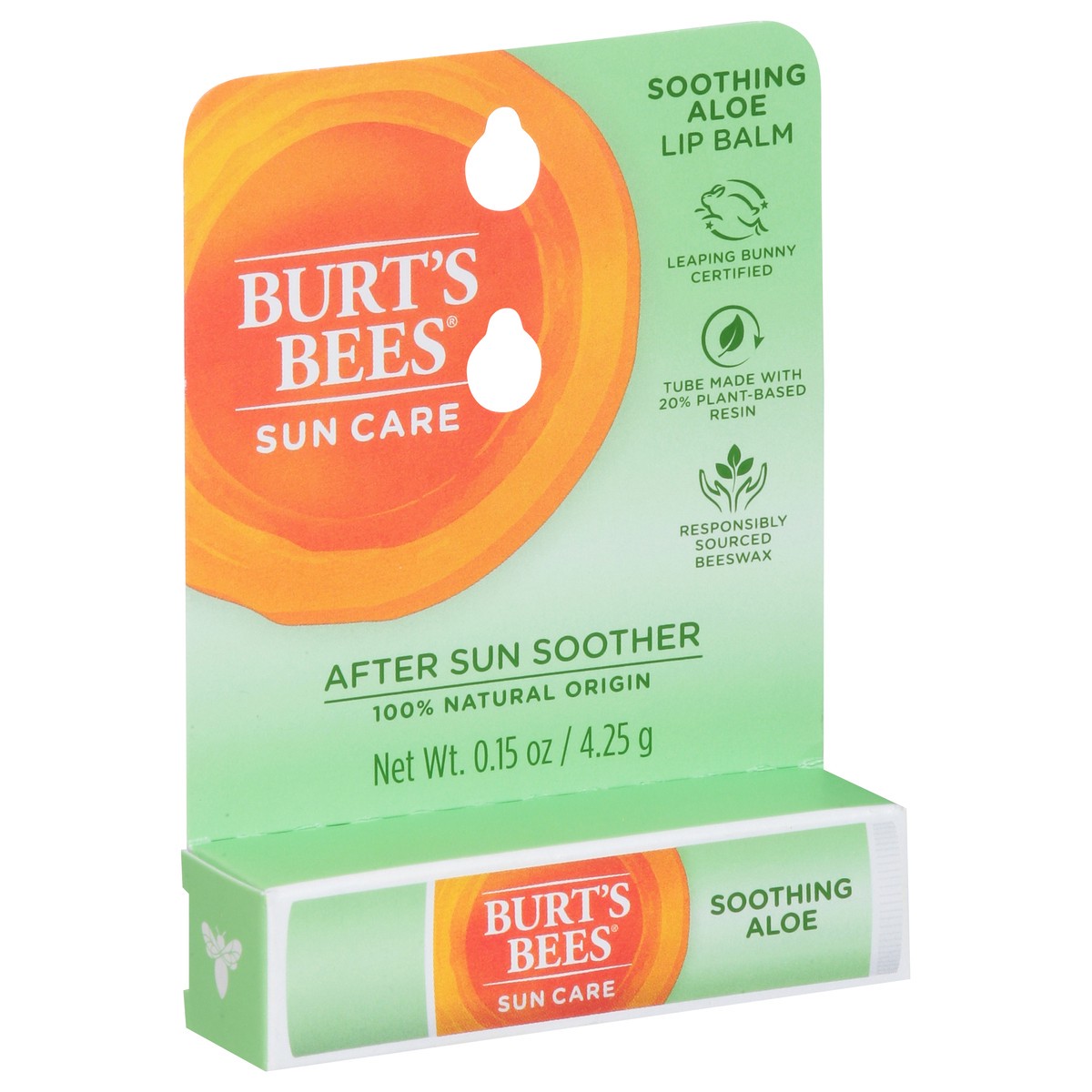 slide 2 of 9, Burt's Bees Sun Care Soothing Aloe Lip Balm 0.15 oz, 0.15 oz
