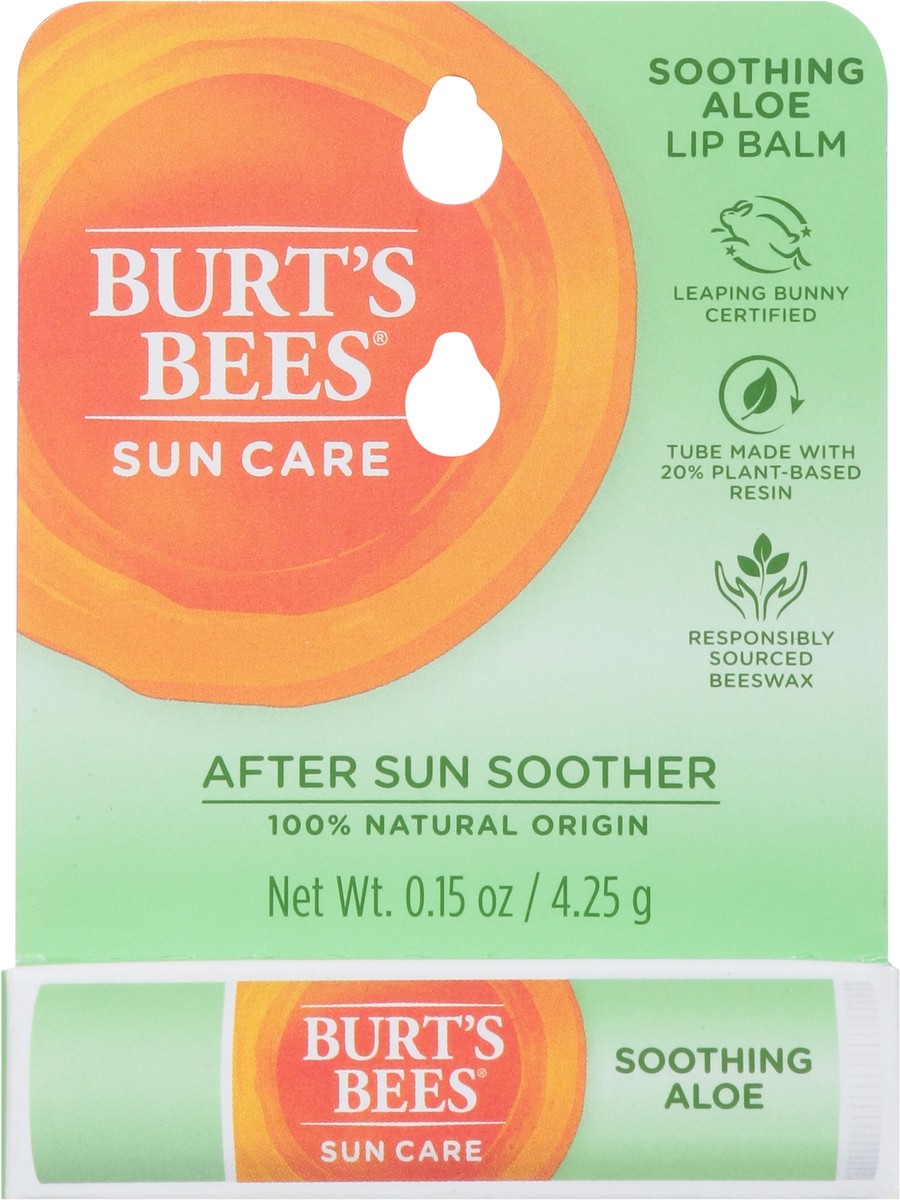 slide 7 of 9, Burt's Bees Sun Care Soothing Aloe Lip Balm 0.15 oz, 0.15 oz