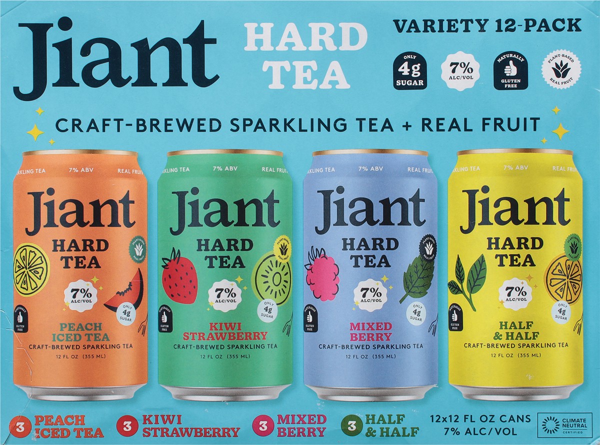slide 11 of 12, Jiant Assorted Hard Tea The Discovery Pack 12 - 12 fl oz Cans, 12 ct; 12 oz