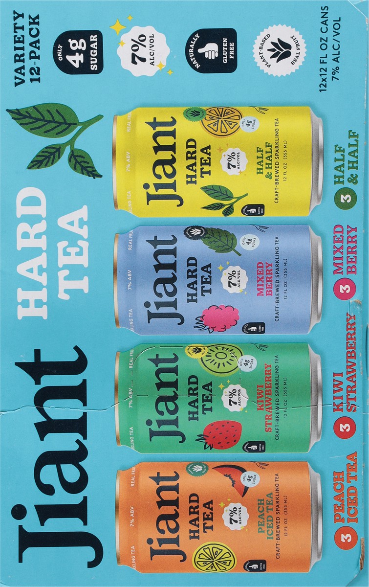 slide 2 of 12, Jiant Assorted Hard Tea The Discovery Pack 12 - 12 fl oz Cans, 12 ct; 12 oz