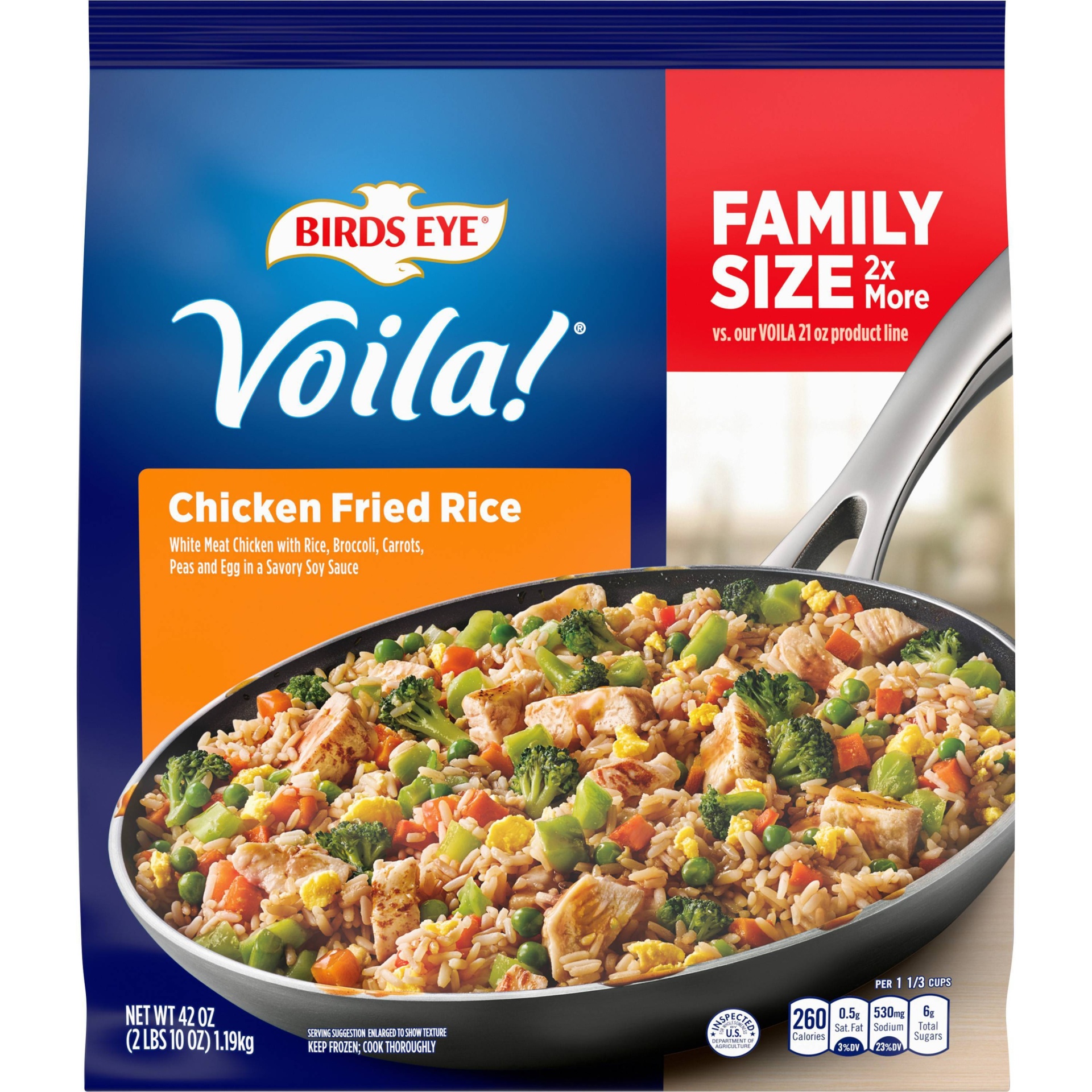 slide 1 of 1, Birds Eye Voila Family Size Chicken Fried Rice, 42 oz