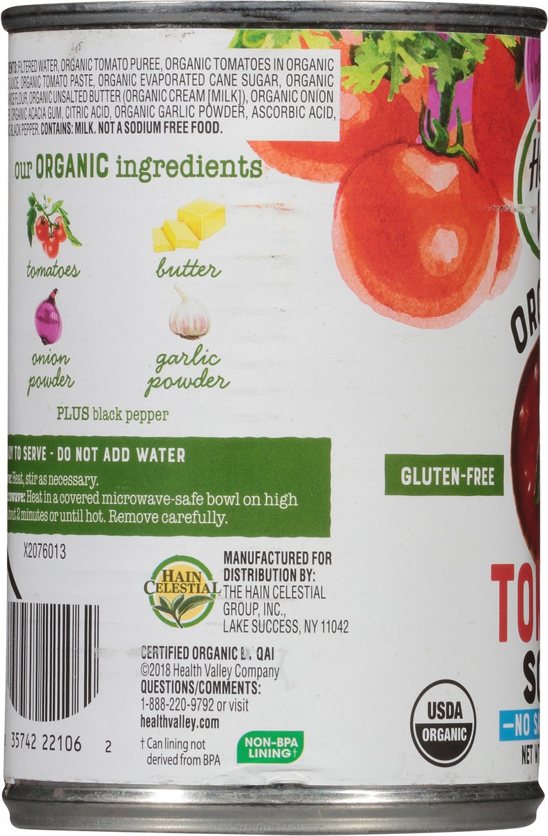 slide 5 of 7, Health Valley No Salt Tomato Organic Soup, 15 oz