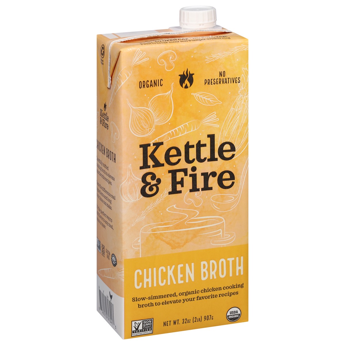 slide 2 of 9, Kettle & Fire Organic Chicken Broth 32 oz, 32 oz