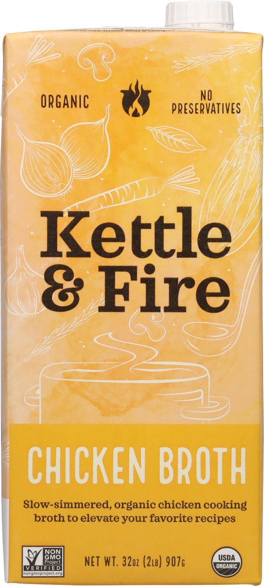 slide 6 of 9, Kettle & Fire Organic Chicken Broth 32 oz, 32 oz