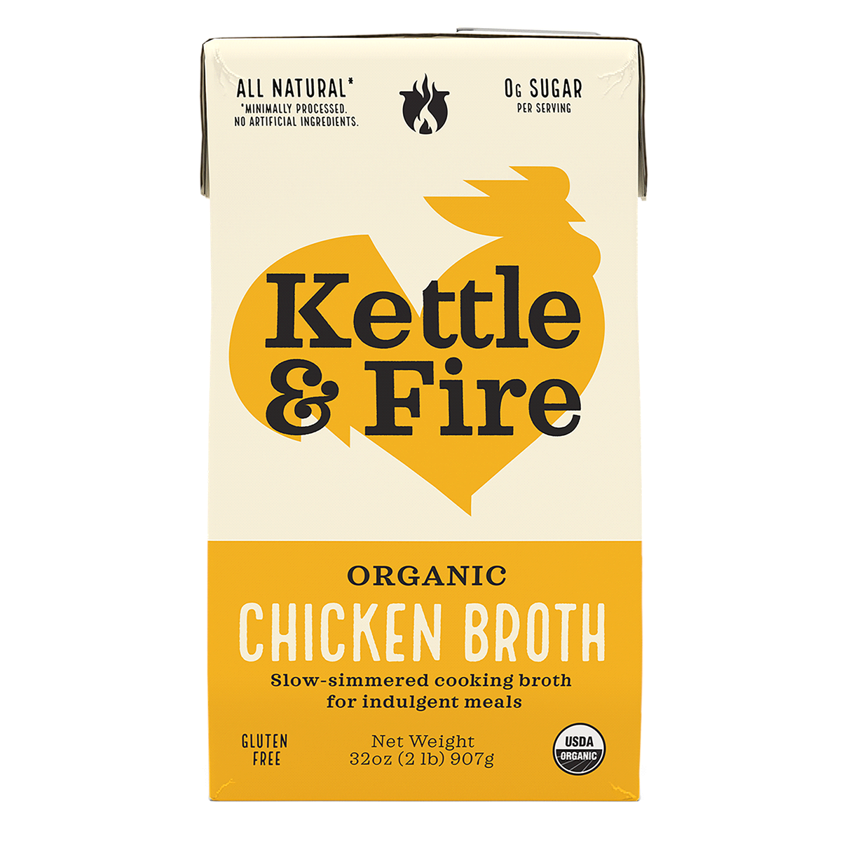 slide 1 of 9, Kettle & Fire Organic Chicken Broth 32 oz, 32 oz