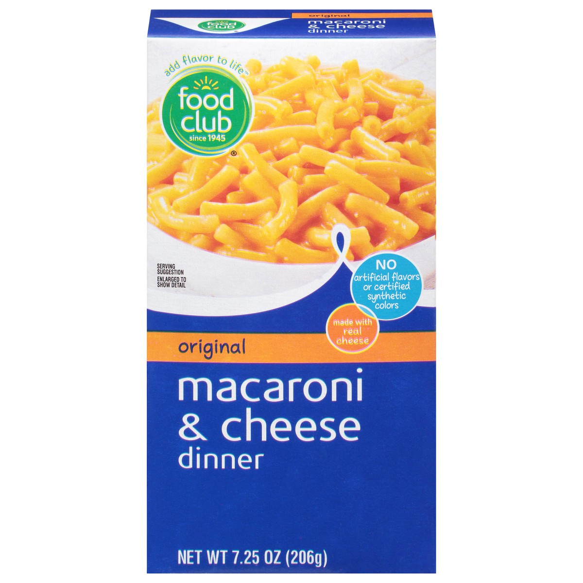 slide 11 of 11, Food Club Macaroni & Cheese Dinner Original, 7.25 oz