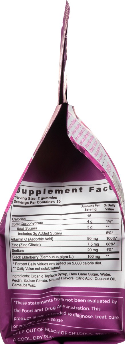 slide 6 of 9, Vitafive Immunity Gummy 100 Mg Elderberry Vitamins 60 ea Bag, 60 ct