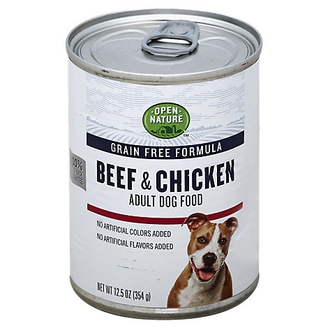 slide 1 of 1, Open Nature Dog Food Adult Grain Free Beef & Chicken Can, 12.5 oz