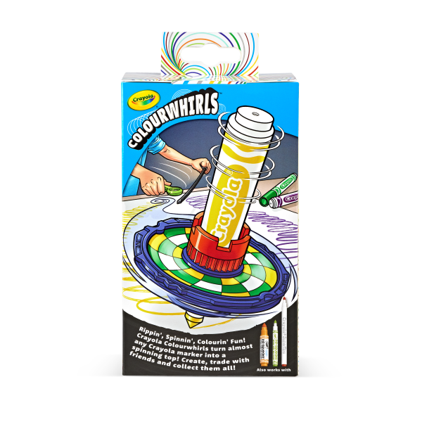 slide 5 of 6, Create Mesmerizing Spin Art With Crayola Colourwhirls! This Art Spinner Toy Set Encourages Kids To Create Unique Art While Competing With Friends. Collect Them All!, 1 ct