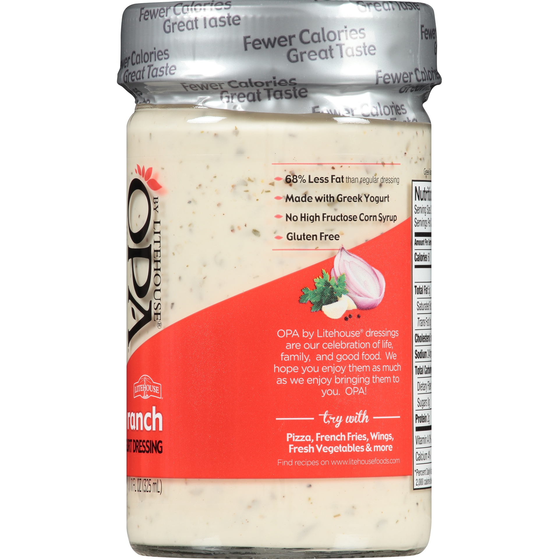 Opa By Litehouse Ranch Greek Yogurt Dressing 11 oz | Shipt