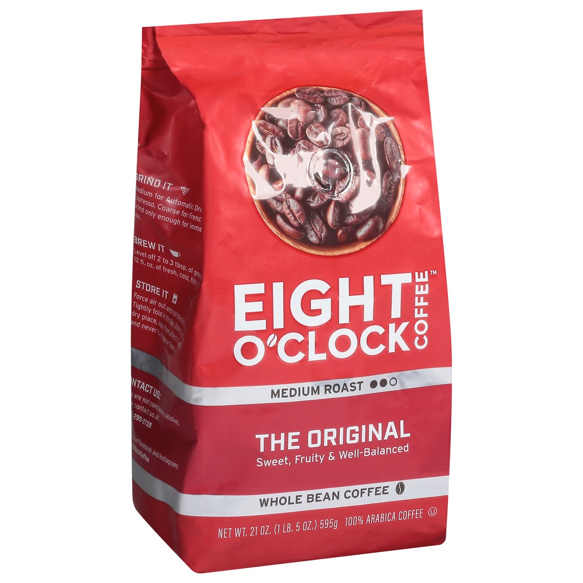 slide 11 of 12, Eight O'Clock Coffee Medium Roast Whole Bean The Original Coffee - 21 oz, 21 oz