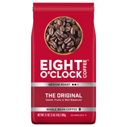 Eight O'Clock Coffee Medium Roast Whole Bean The Original Coffee - 21 oz