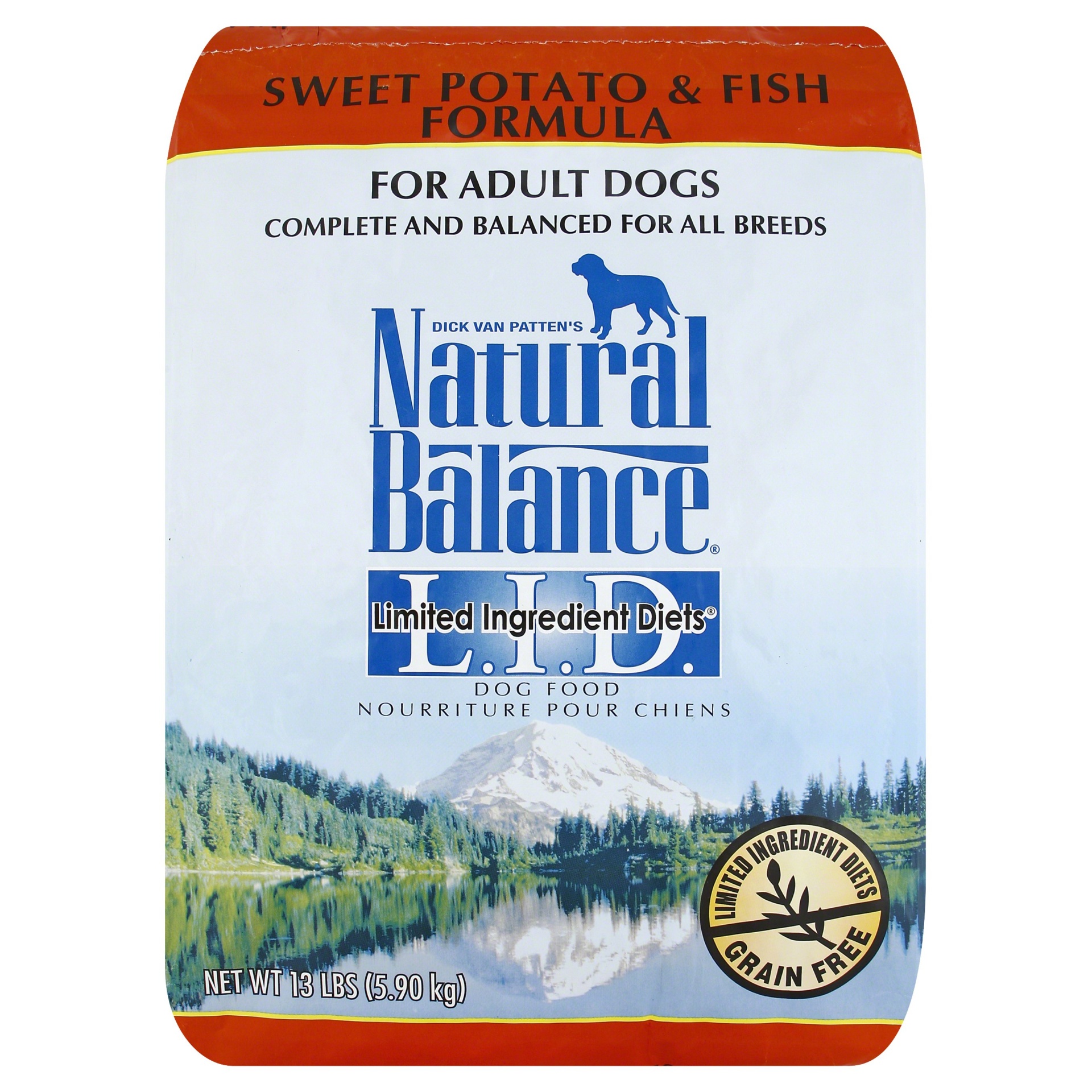 slide 1 of 6, Natural Balance L.I.D. Sweet Potato & Fish Dog Food, 13 lb