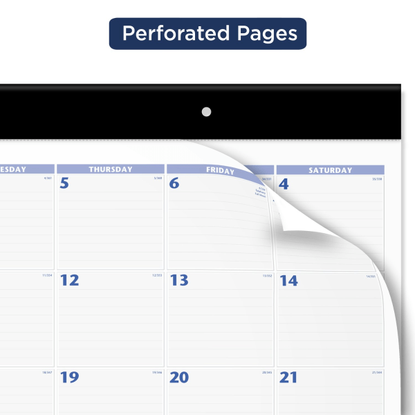 slide 5 of 8, At-A-Glance 2023 Ry Monthly Desk Pad Calendar, Blue/Gray, Large, 24'' X 19'', 24 in