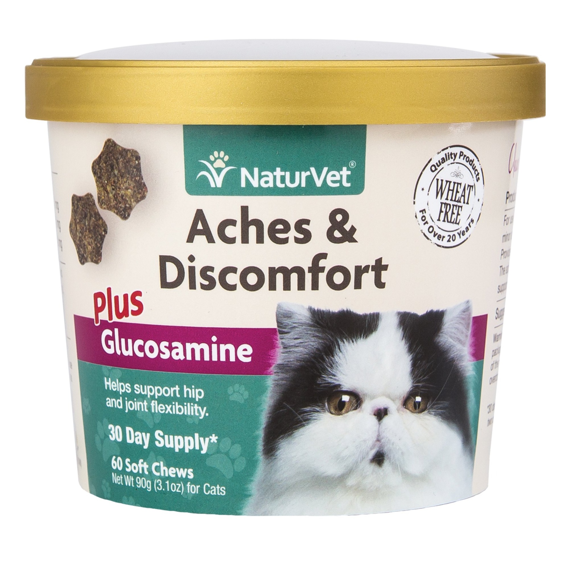 slide 1 of 1, NaturVet Aches & Discomfort Cat Supplement, 3.1 oz