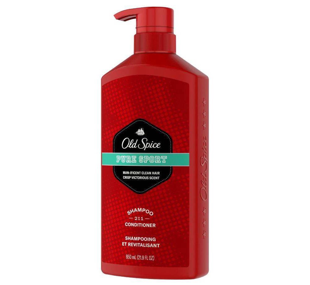 slide 8 of 9, Old Spice Pure Sport 2-in-1 Shampoo and Conditioner for Men, 21.9 oz