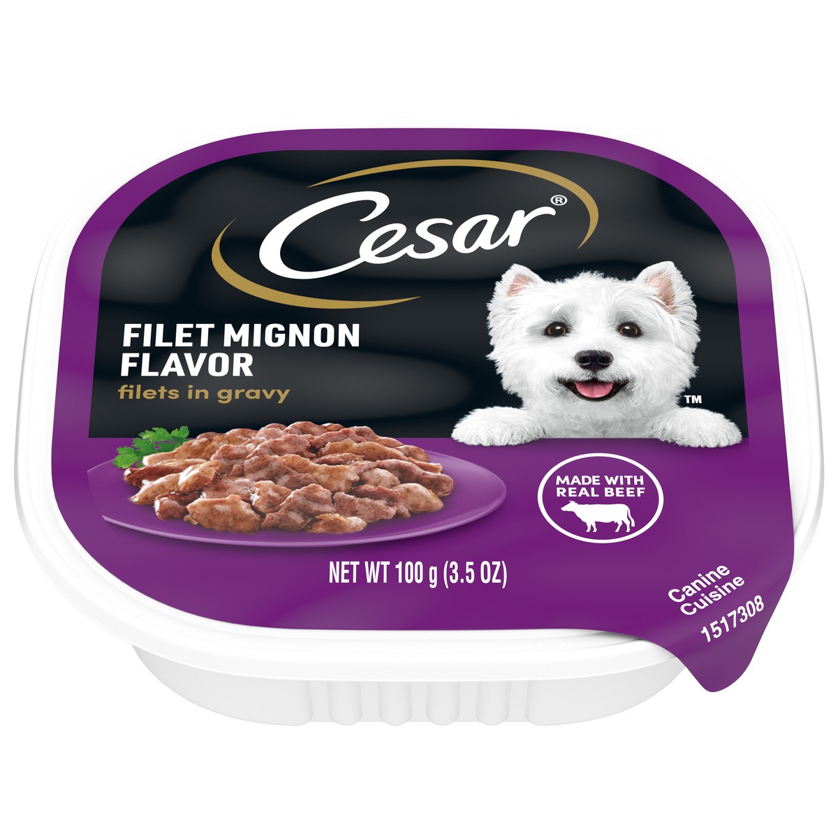 slide 1 of 9, Cesar Filets in Gravy Filet Mignon Flavor Canine Cuisine 3.5 oz, 3.5 oz