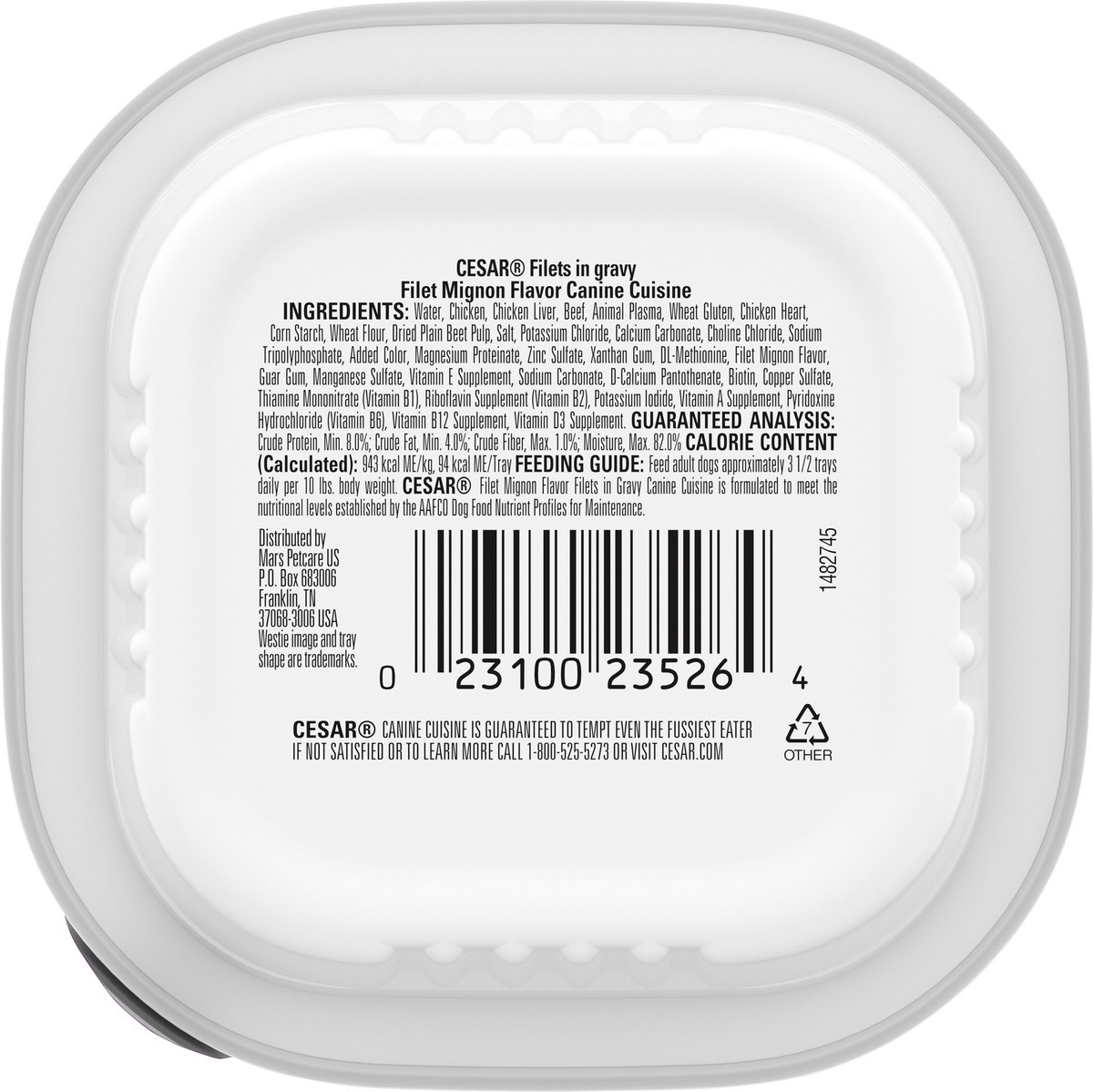 slide 5 of 9, Cesar Filets in Gravy Filet Mignon Flavor Canine Cuisine 3.5 oz, 3.5 oz