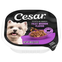 Cesar Filets in Gravy Filet Mignon Flavor Canine Cuisine 3.5 oz