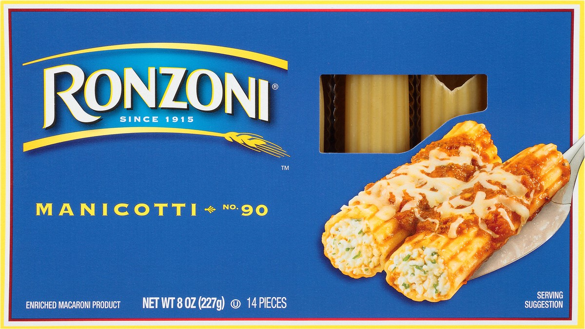 slide 4 of 7, Ronzoni Manicotti, 8 oz