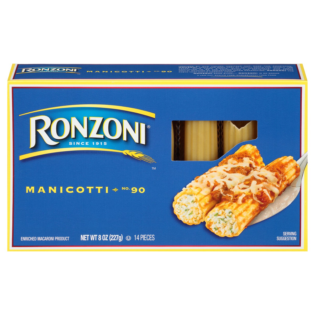 slide 1 of 7, Ronzoni Manicotti, 8 oz