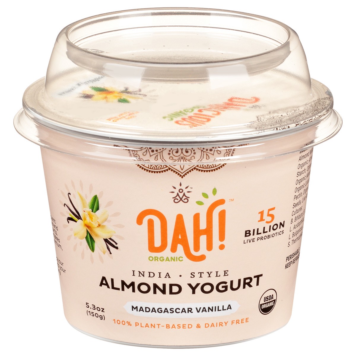 slide 13 of 13, Dahlicious Dah!™ organic almond yogurt, Madagascar vanilla, 5.3 oz