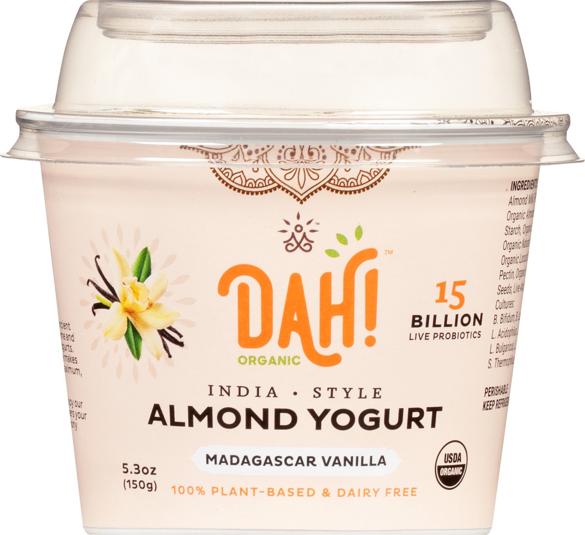 slide 1 of 13, Dahlicious Dah!™ organic almond yogurt, Madagascar vanilla, 5.3 oz