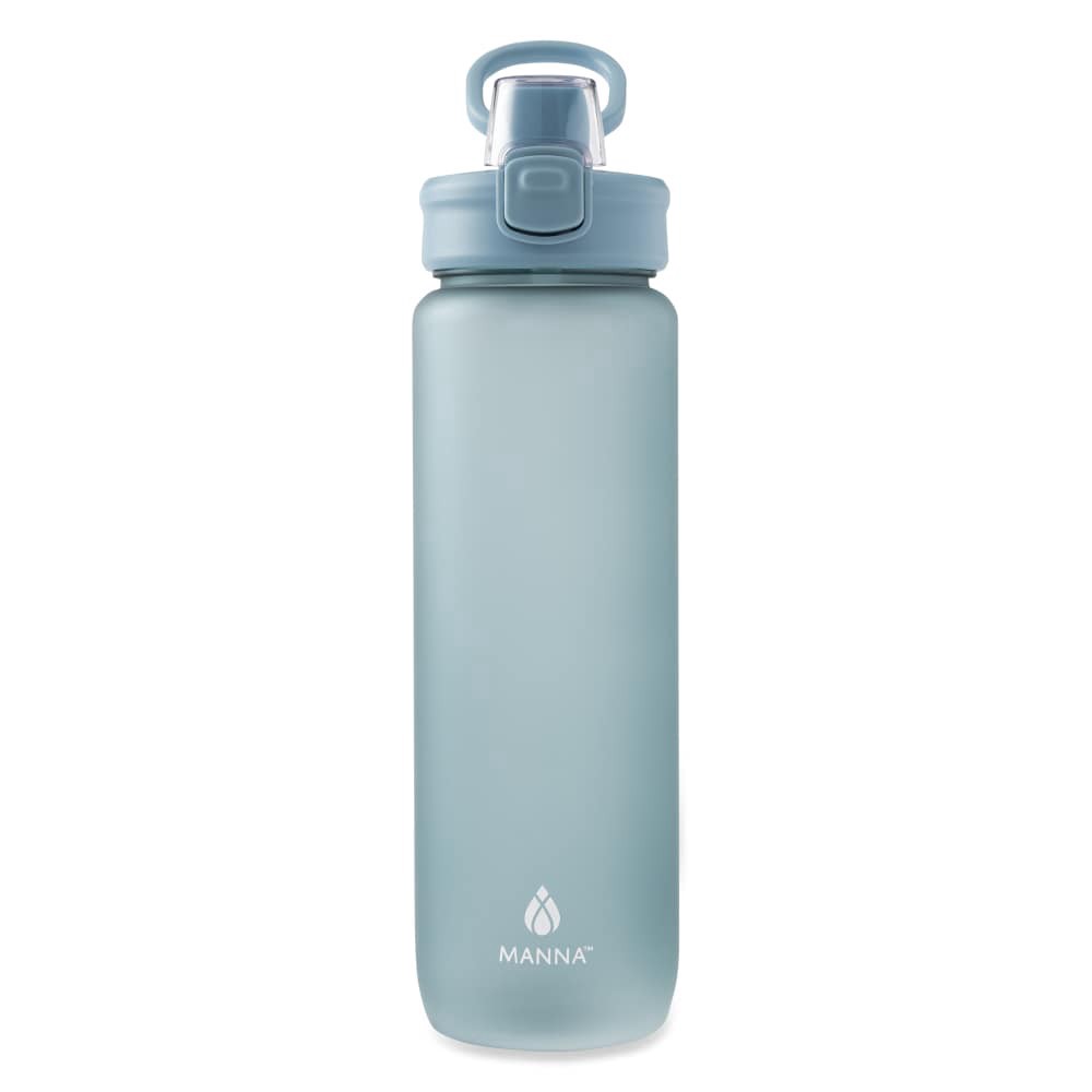 slide 3 of 4, Manna Push Pastic Bottle Blue, 39 oz