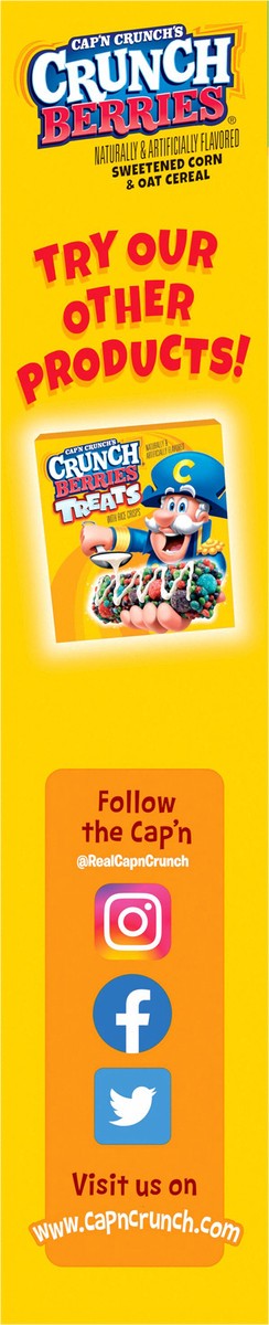 slide 6 of 10, Cap'n Crunch's Sweetened Corn & Oat Cereal Crunch Berries Naturally & Artificially Flavored 23.9 Oz, 23.9 oz