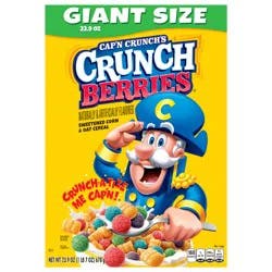 Cap'n Crunch's Sweetened Corn & Oat Cereal Crunch Berries Naturally & Artificially Flavored 23.9 Oz