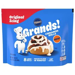 Grands! Cinnamon Rolls with Original Icing, Frozen Dough, 8 ct, 30.5 oz