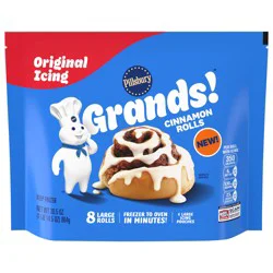 Grands! Cinnamon Rolls with Original Icing, Frozen Dough, 8 ct, 30.5 oz