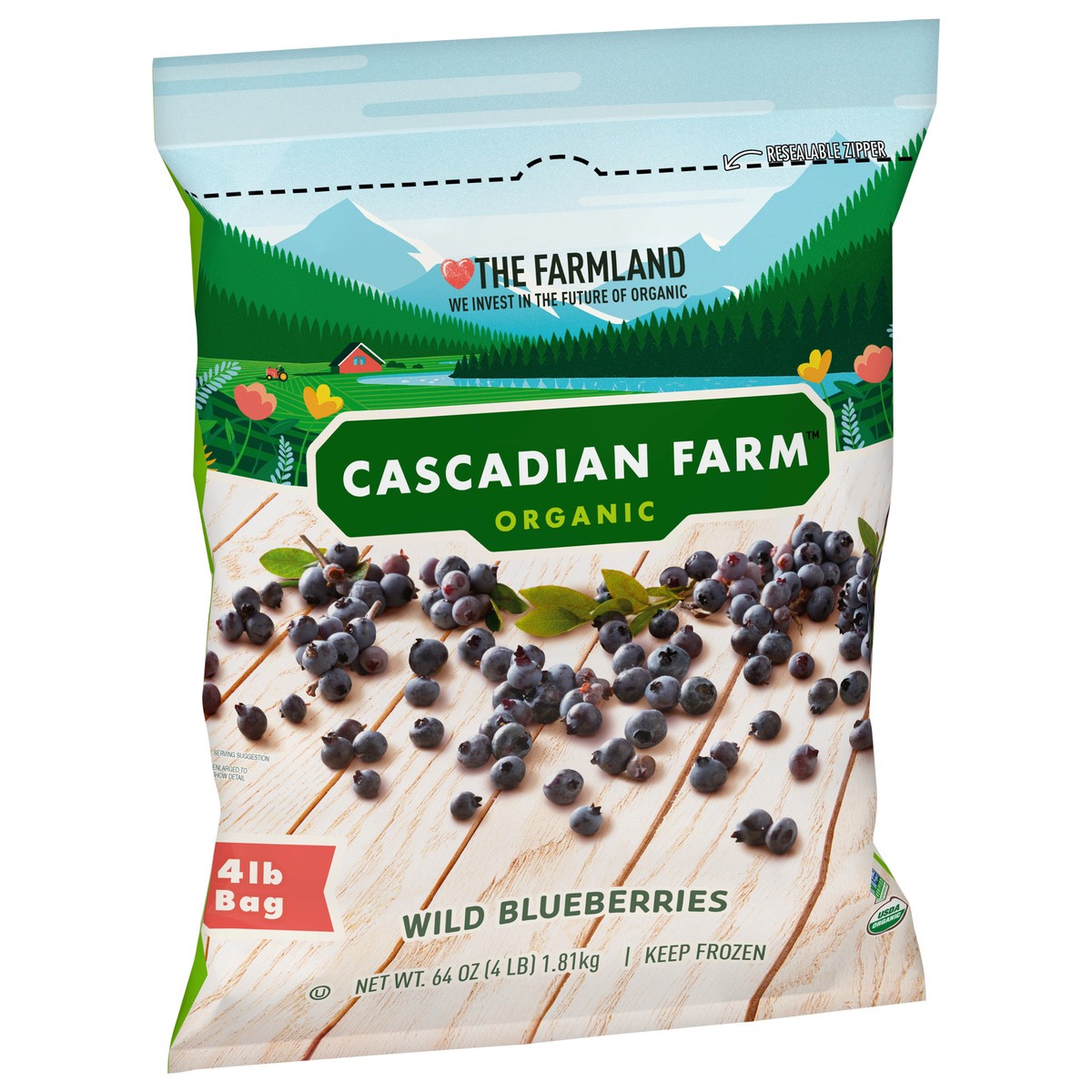 slide 2 of 9, Cascadian Farm Premium Organic Wild Blueberries, 64 oz, 