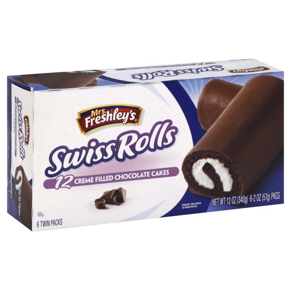 slide 1 of 6, Mrs. Freshley's Swiss Rolls, 12 ct