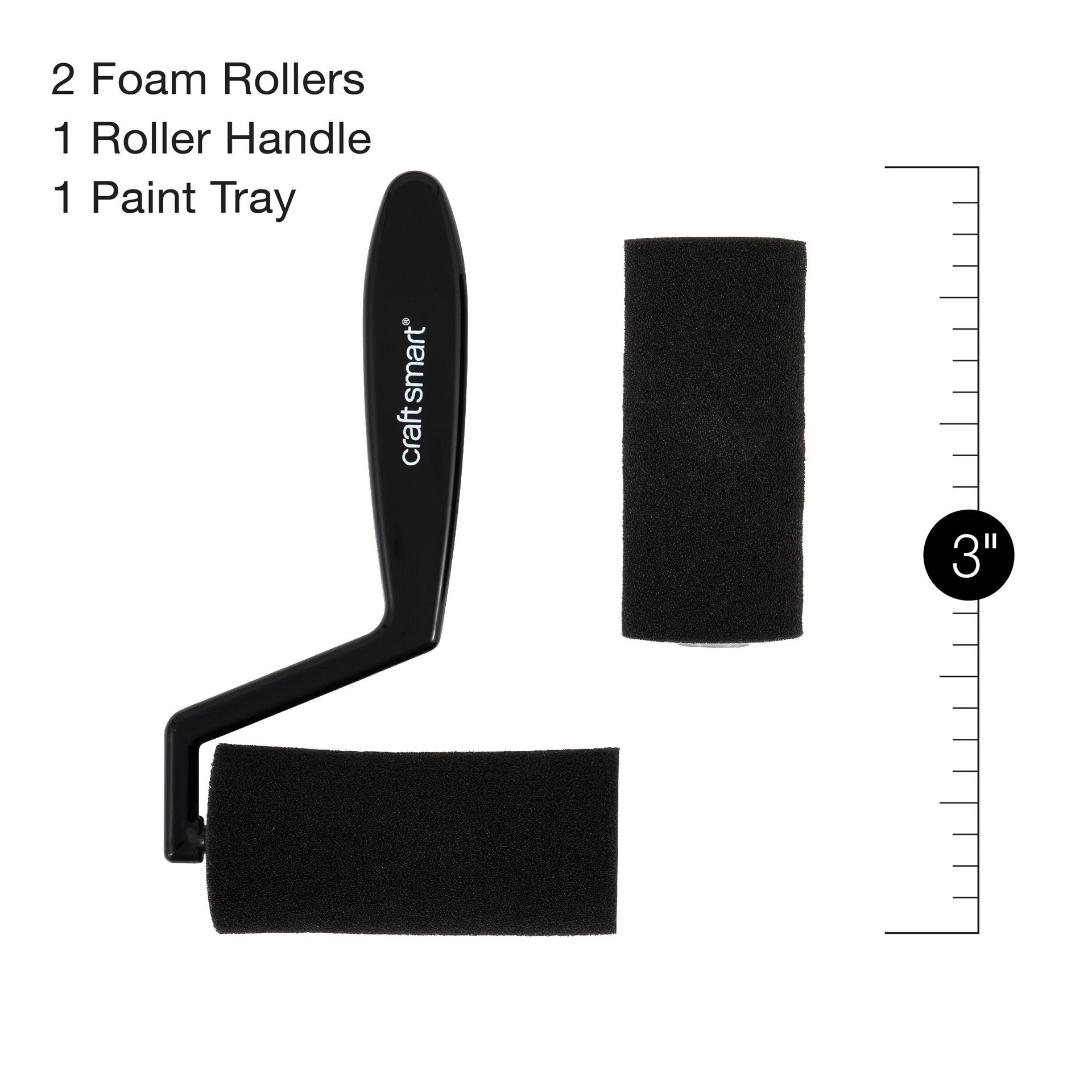 slide 3 of 4, Stencil Foam Roller & Tray Set By Craft Smart, 4 ct