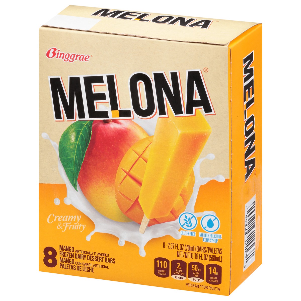 slide 4 of 13, Melona Mango Frozen Dairy Dessert Bars 8 - 2.37 fl oz Bars, 8 ct