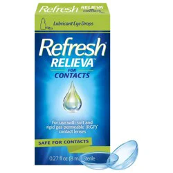 Refresh Relieva For Contacts Lubricant Eye Drops Artificial Tears Contact Lens Rewetter, 0.27 fl oz