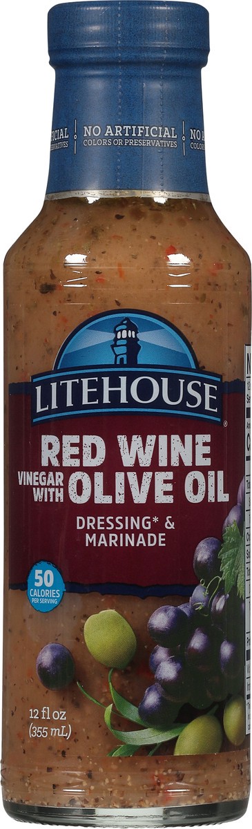 slide 5 of 7, Litehouse Vinegar with Olive Oil Red Wine Dressing & Marinade 12 fl oz, 12 fl oz