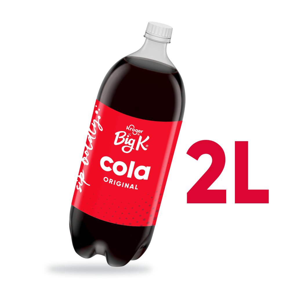 slide 1 of 4, Big K Cola - 2 liter, 2 liter