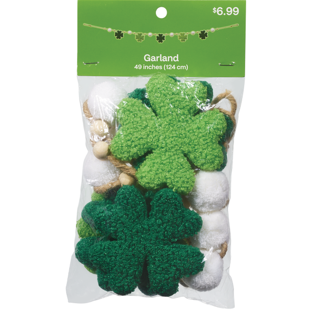 slide 1 of 1, CVS 49In Clover Garland, 11 oz