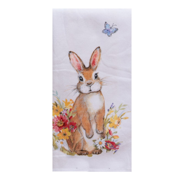 slide 1 of 1, Spring Floral Bunny Towel, 1 ct