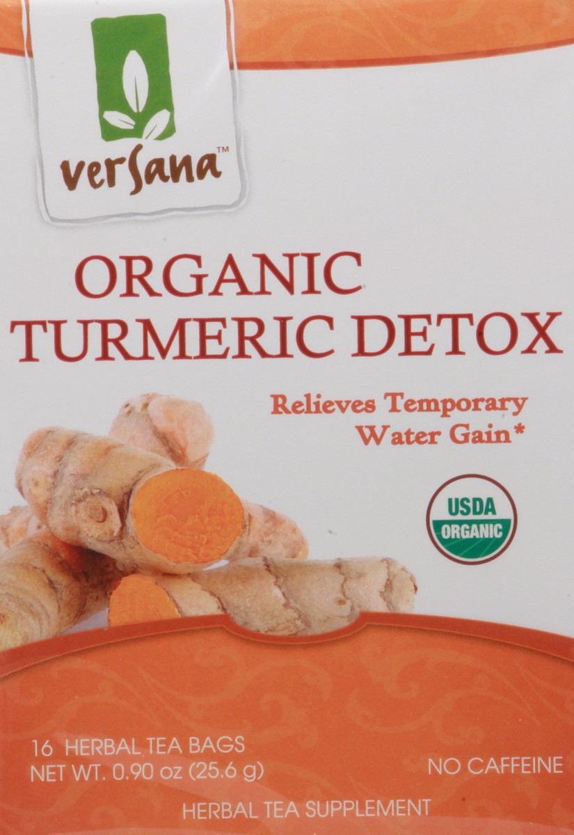 slide 12 of 13, Versana Bags Organic Turmeric Detox Herbal Tea 16 ea, 16 ct