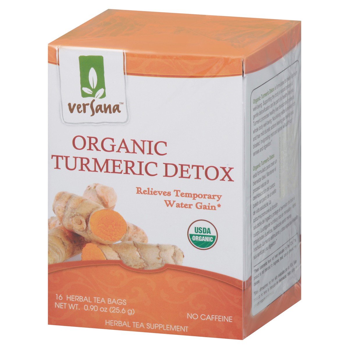 slide 4 of 13, Versana Bags Organic Turmeric Detox Herbal Tea 16 ea, 16 ct