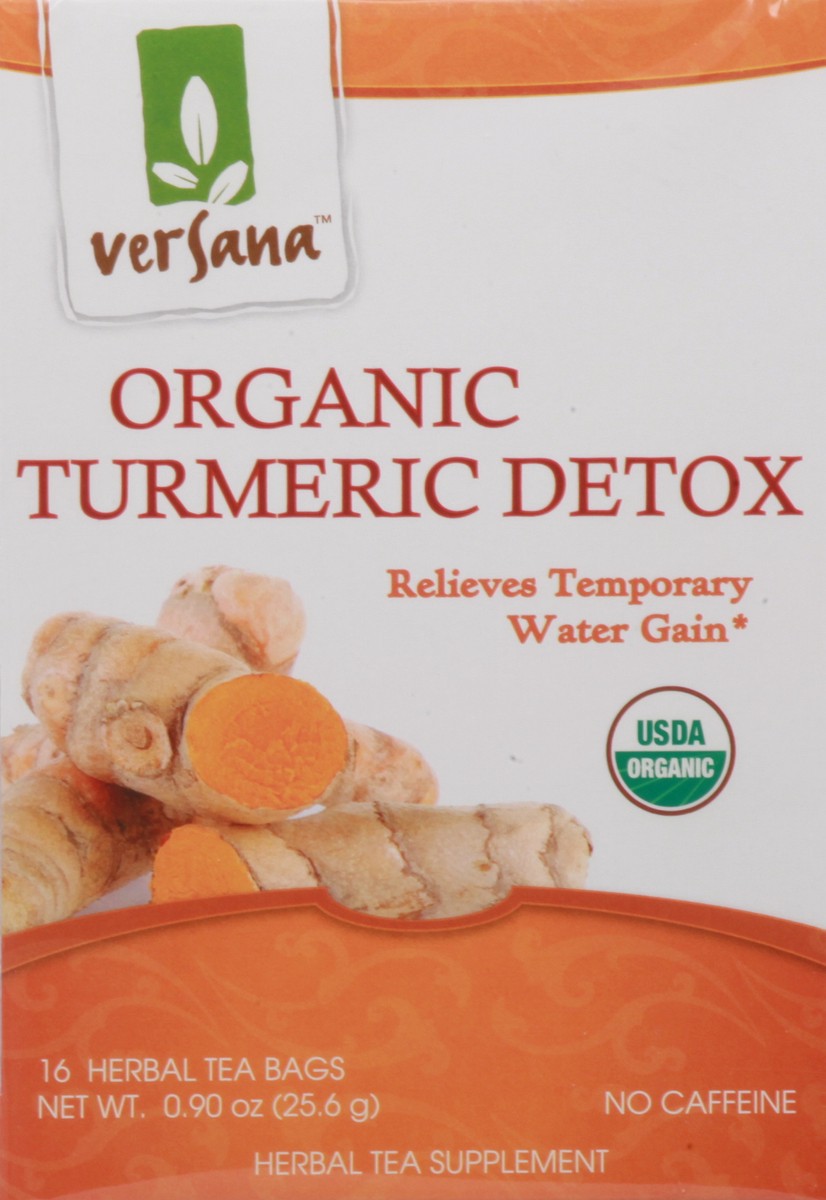 slide 12 of 13, Versana Bags Organic Turmeric Detox Herbal Tea - 16 ct, 16 ct