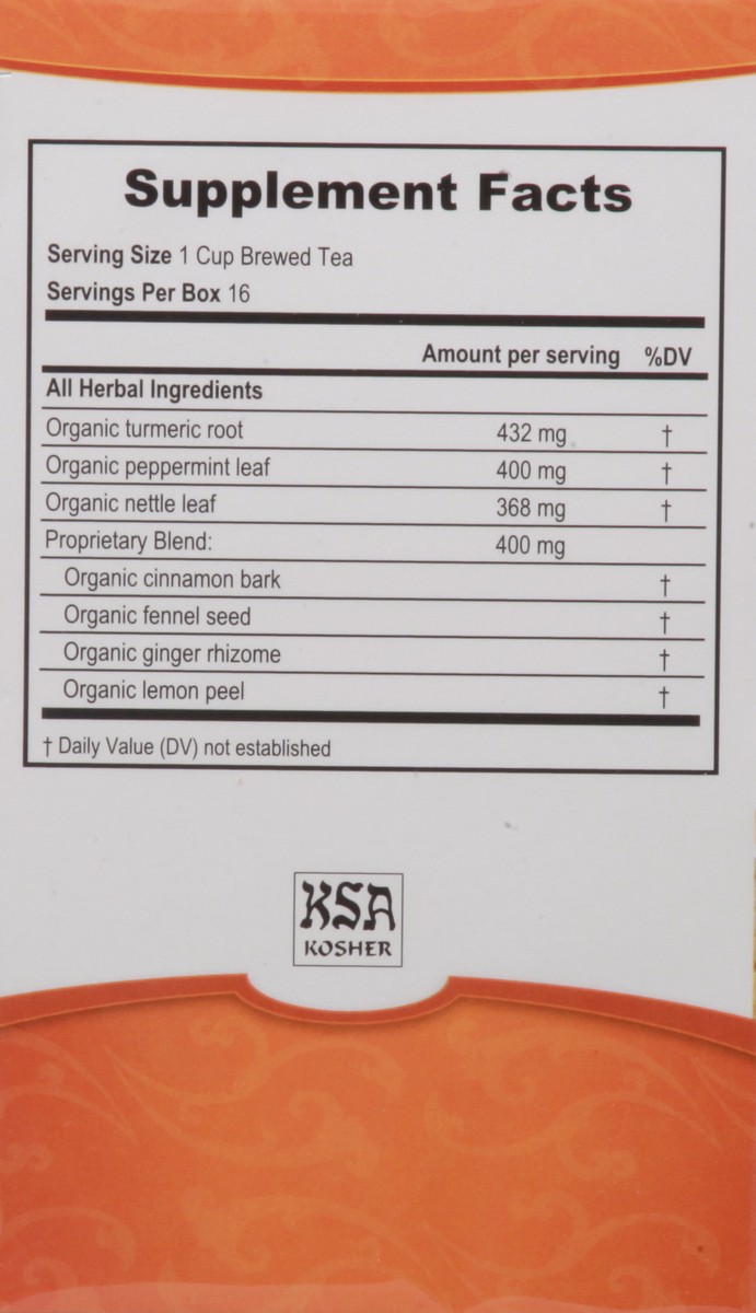 slide 7 of 13, Versana Bags Organic Turmeric Detox Herbal Tea 16 ea, 16 ct