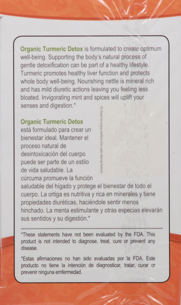 slide 8 of 13, Versana Bags Organic Turmeric Detox Herbal Tea 16 ea, 16 ct