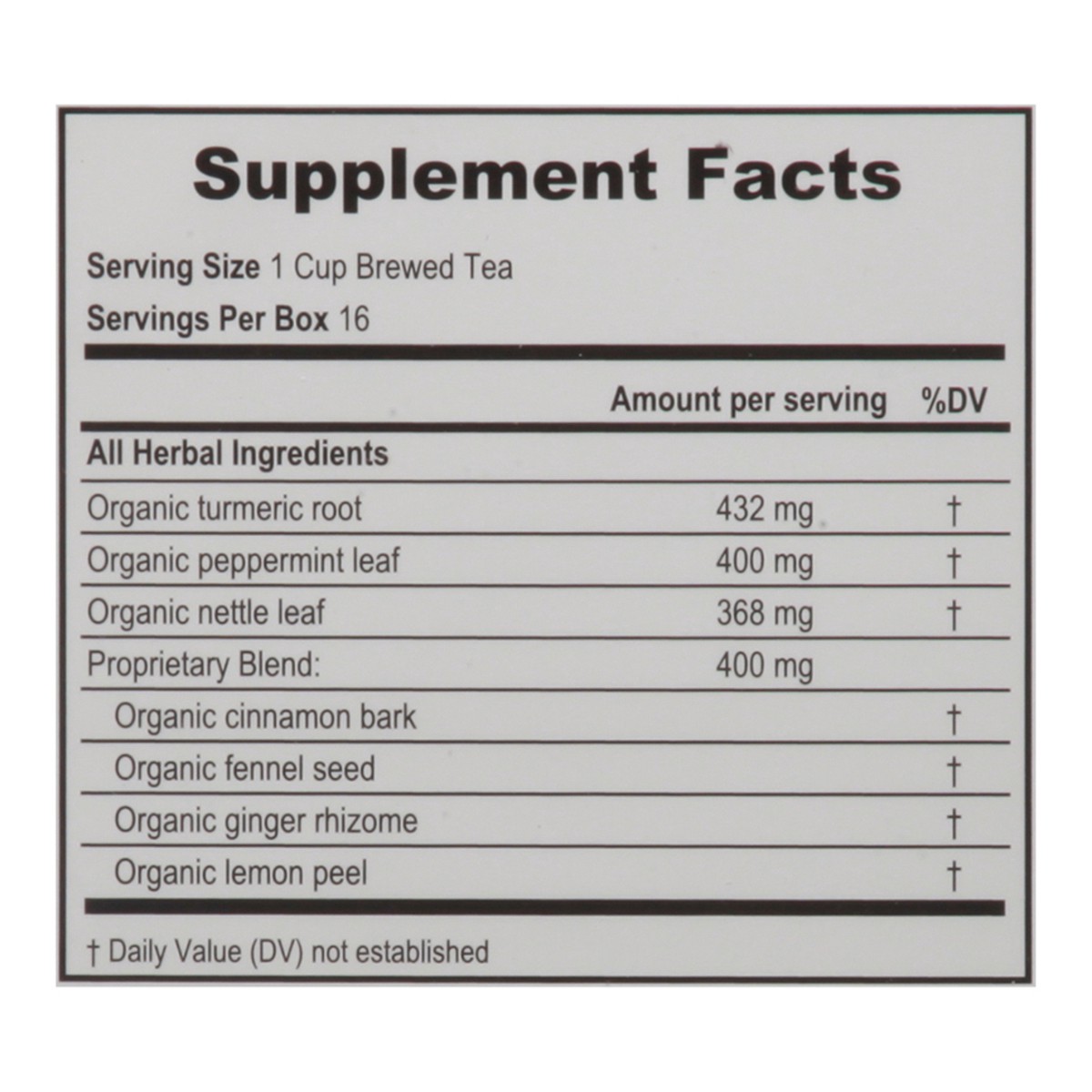 slide 9 of 13, Versana Bags Organic Turmeric Detox Herbal Tea 16 ea, 16 ct