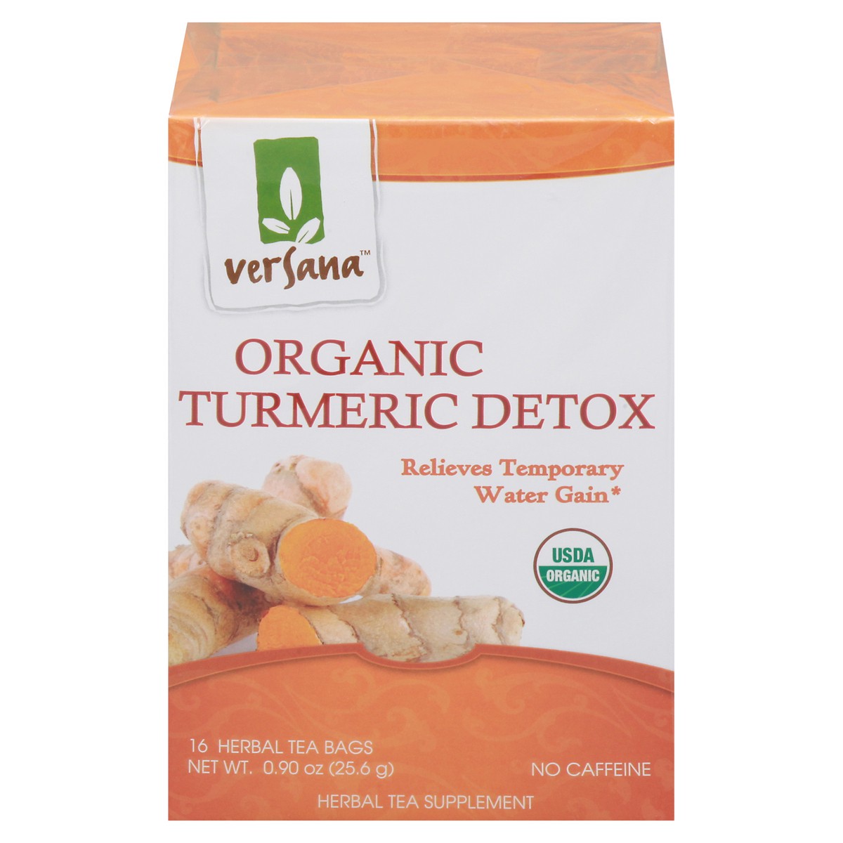 slide 1 of 13, Versana Bags Organic Turmeric Detox Herbal Tea 16 ea, 16 ct