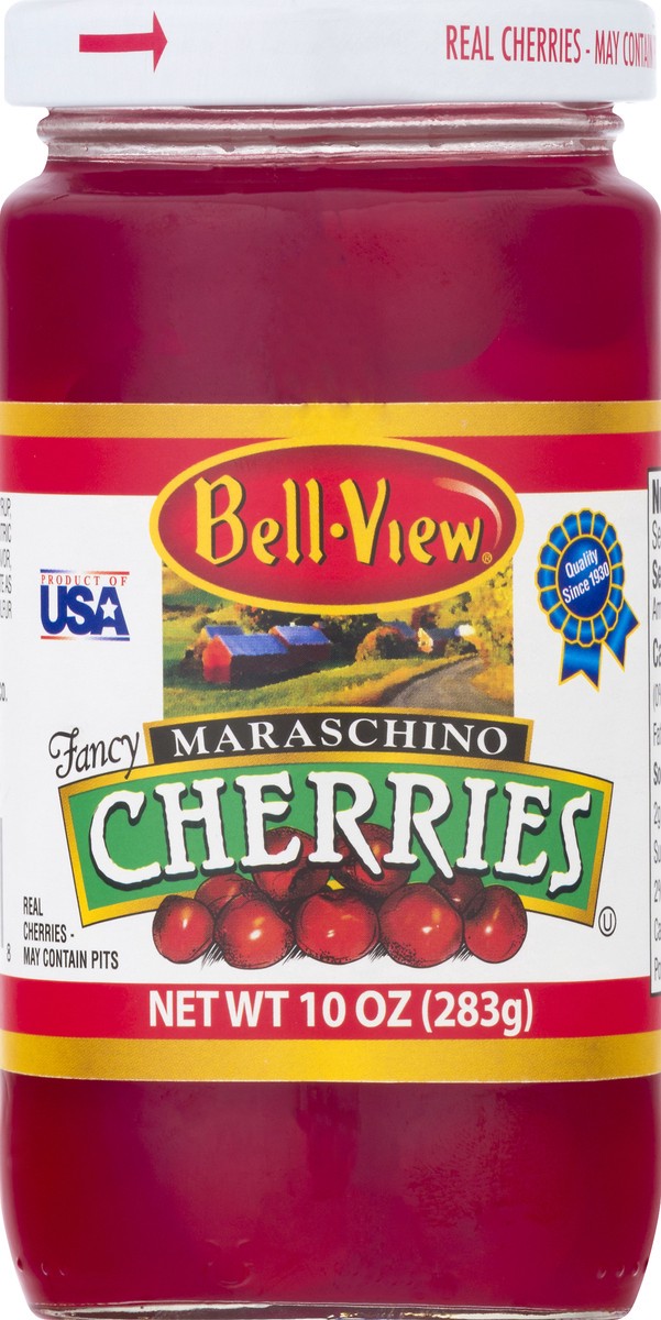 slide 9 of 13, Bell-View Maraschino Fancy Cherries 10 oz, 10 oz