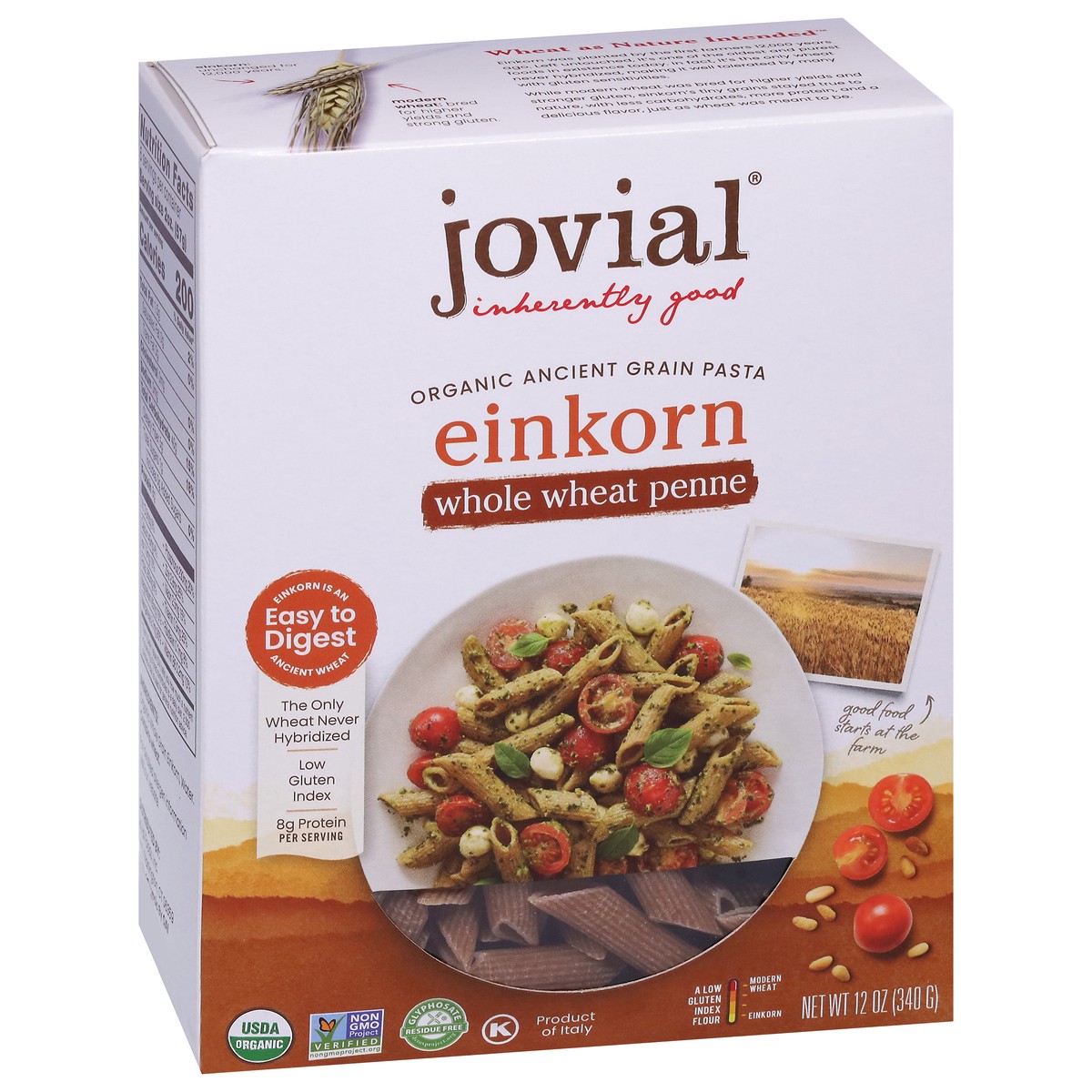 slide 6 of 9, Jovial Penne Einkorn Psta, 12 oz